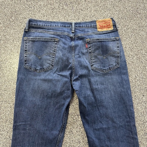 Levis 514 Jeans Mens 36x34 Straight Leg Stretch Denim Medium Wash - Picture 4 of 10